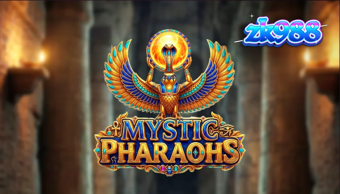 Tampilan visual slot Mystic Pharaohs dengan tema Mesir Kuno